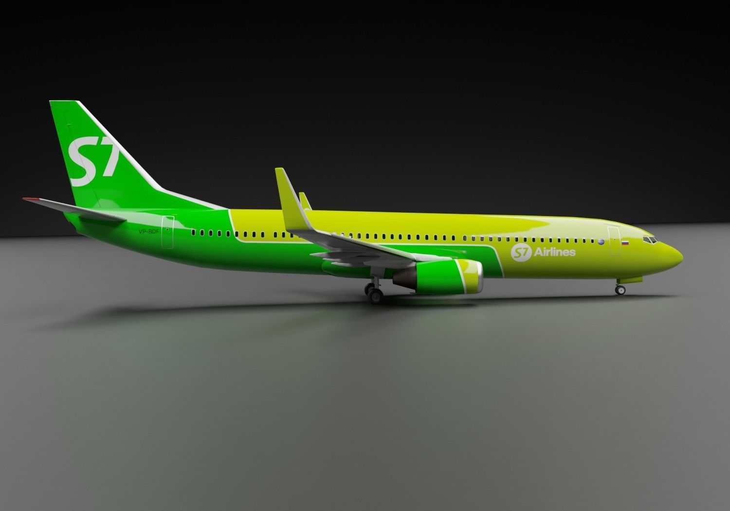 Boeing 737-800 S7 Airlines  Livery 3D model 3D model_2
