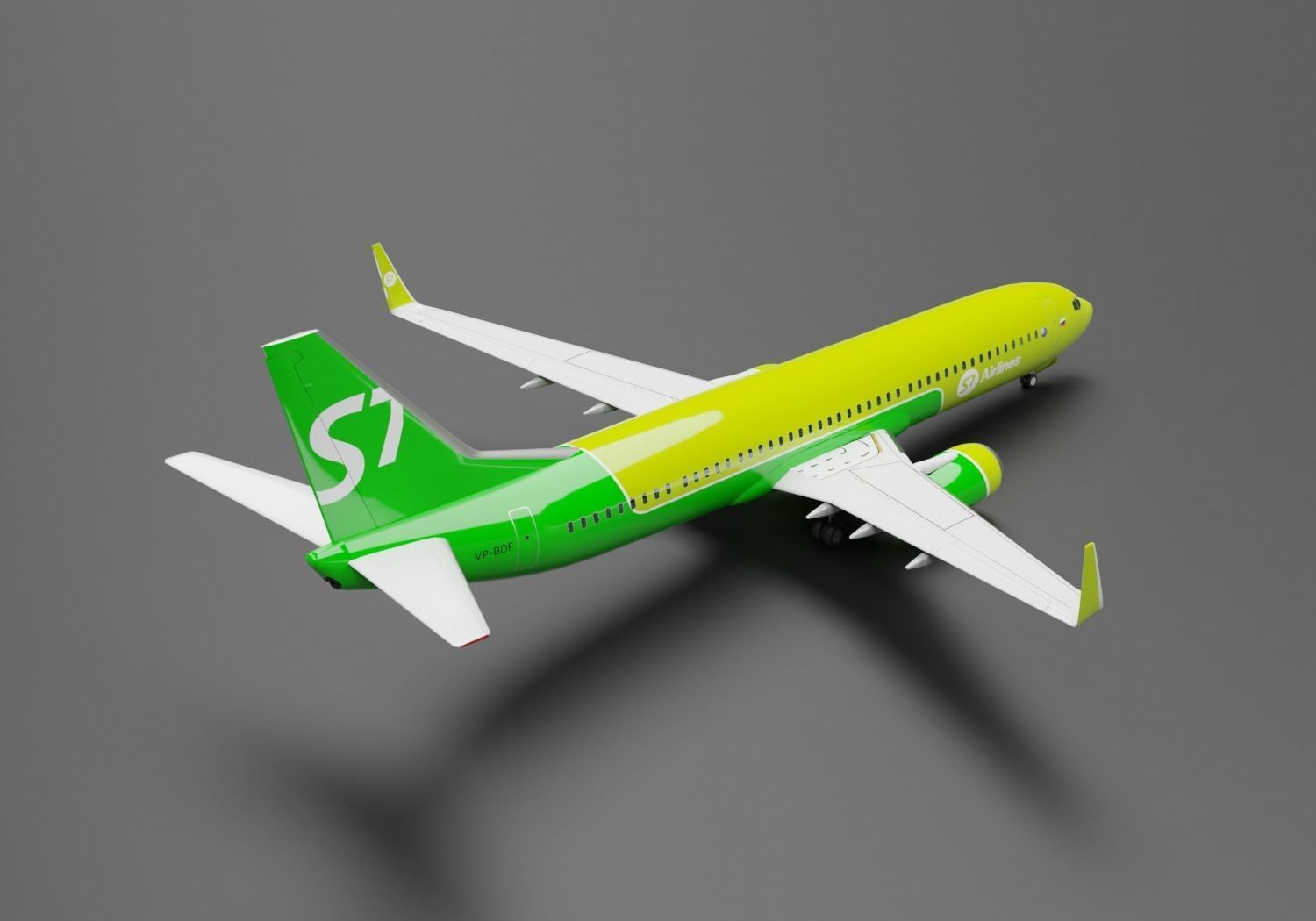 Boeing 737-800 S7 Airlines  Livery 3D model 3D model_1