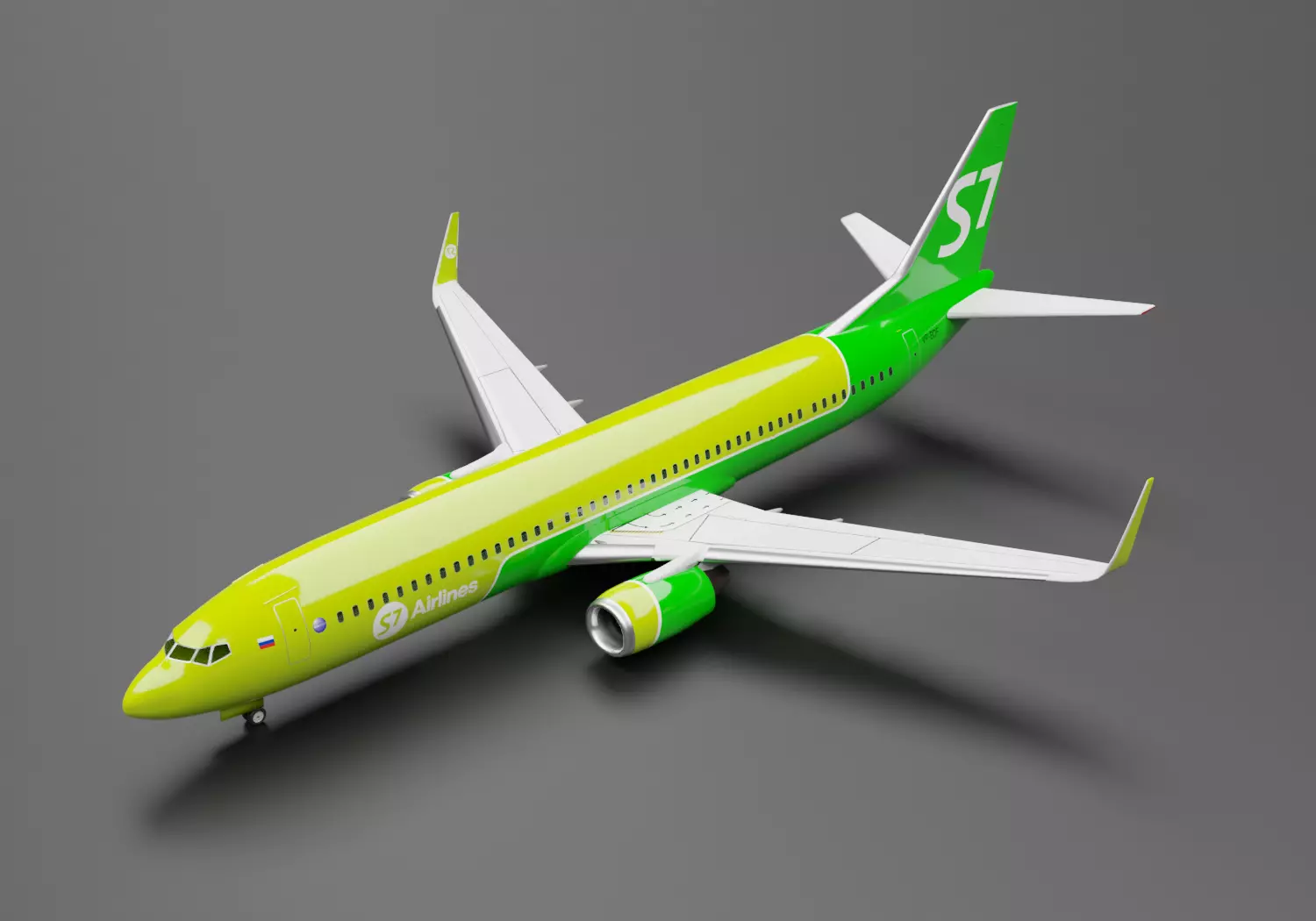 Boeing 737-800 S7 Airlines  Livery 3D model 3D model_0