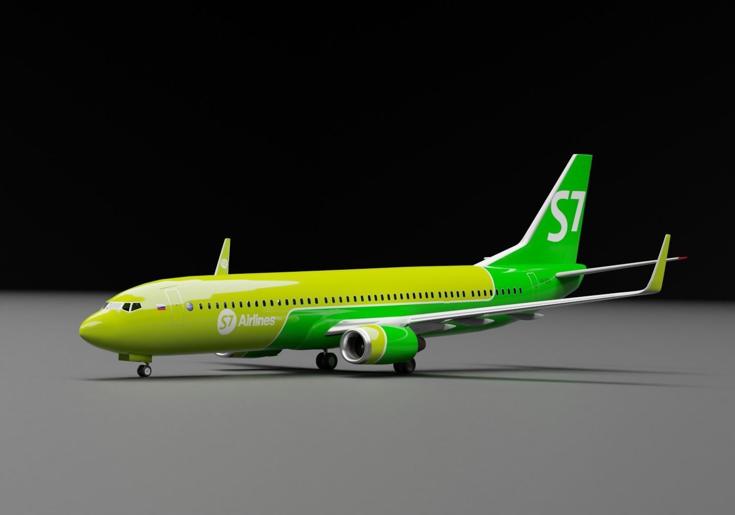 Boeing 737-800 S7 Airlines  Livery 3D model 3D model_3