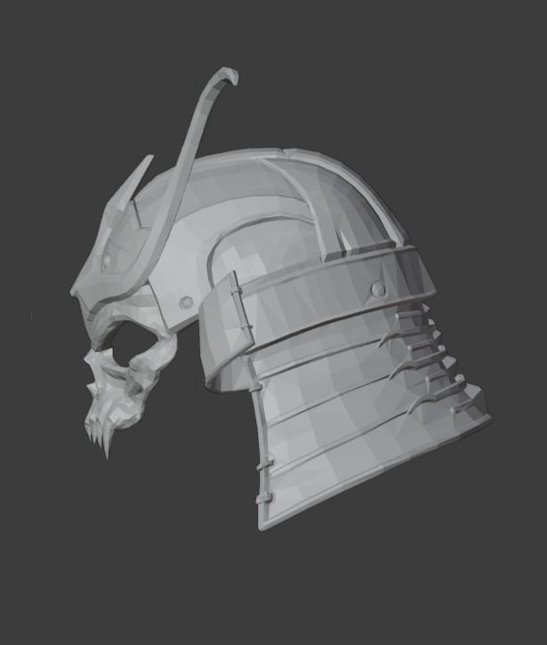 Helmet Shao Kahn MK11 - Version 9 - 3D print model_3