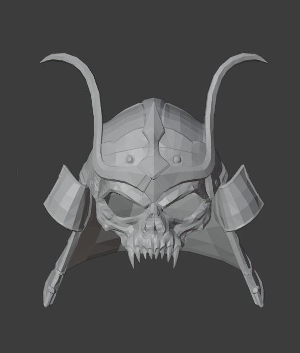 Helmet Shao Kahn MK11 - Version 9 - 3D print model_2