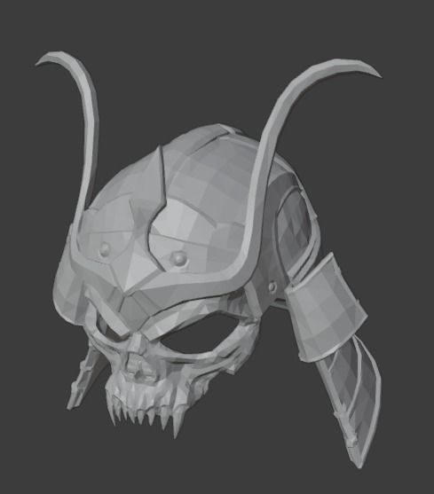 Helmet Shao Kahn MK11 - Version 9 - 3D print model_4