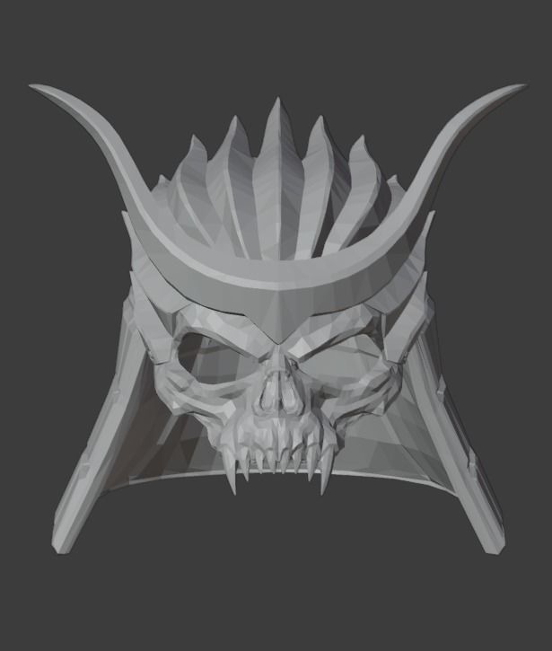 Helmet Shao Kahn MK11 - Version 13 - 3D print model_2