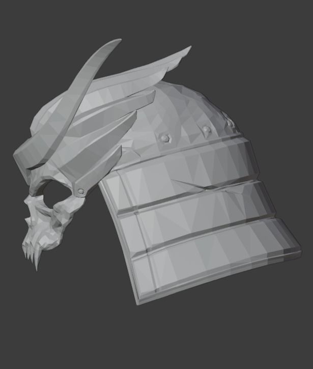 Helmet Shao Kahn MK11 - Version 13 - 3D print model_3