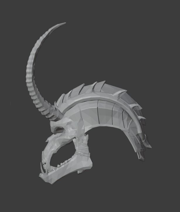 Helmet Shao Kahn MK11 - Version 15 - 3D print model_3