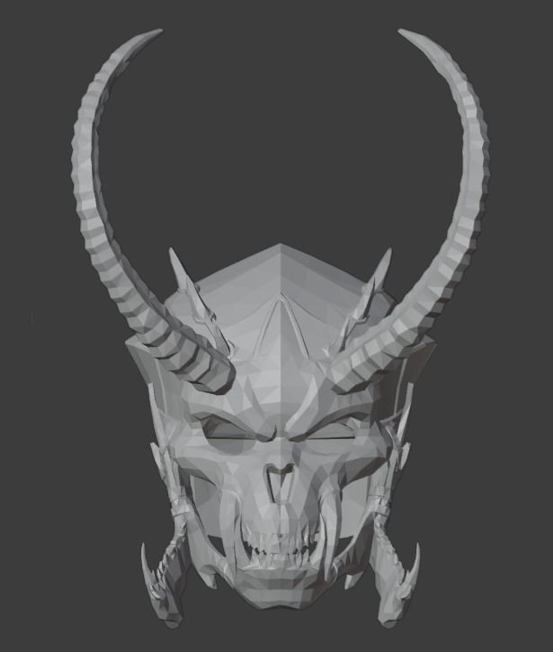 Helmet Shao Kahn MK11 - Version 15 - 3D print model_2
