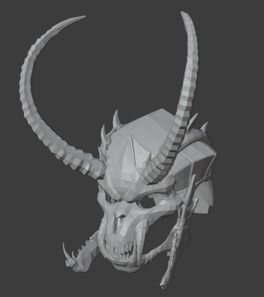 Helmet Shao Kahn MK11 - Version 15 - 3D print model_4