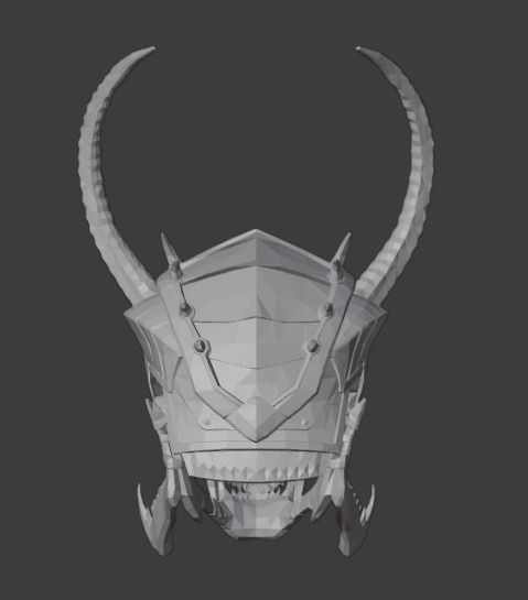 Helmet Shao Kahn MK11 - Version 15 - 3D print model_1
