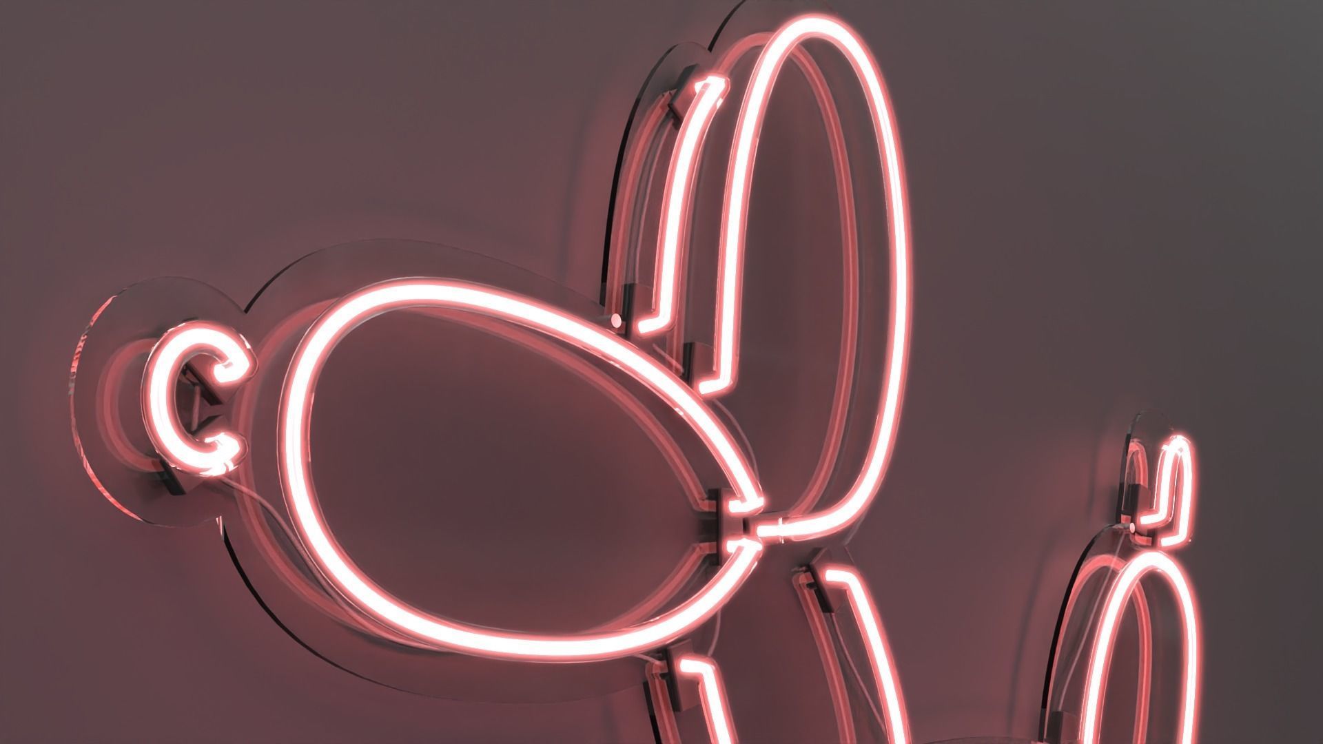 Balloon Dog - Neon Sign 3D model_3