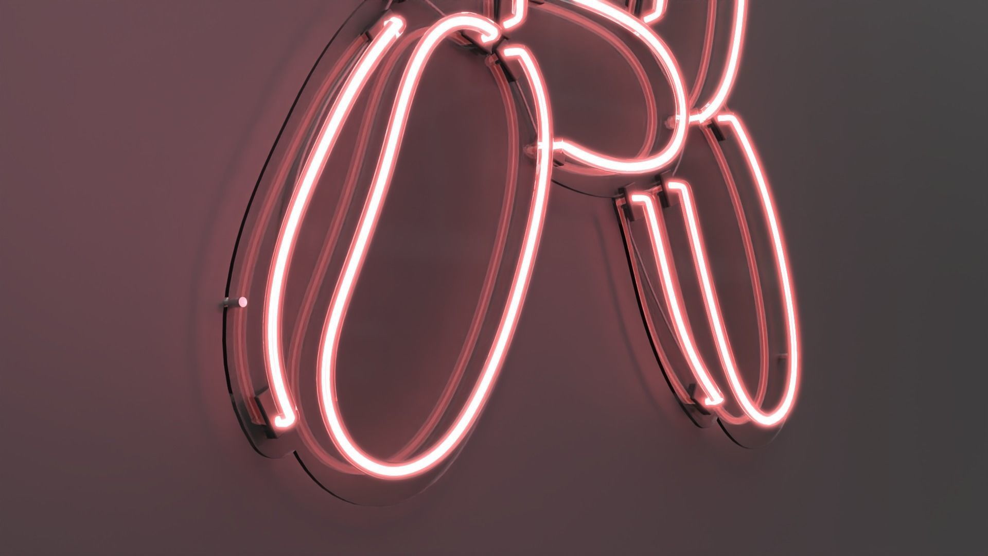 Balloon Dog - Neon Sign 3D model_4