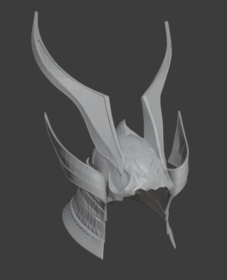 Helmet Shao Kahn MK11 - Version 16 - 3D print model_4