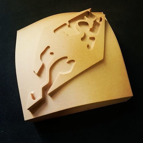 Skyrim Logo on Free Surface 3D print model