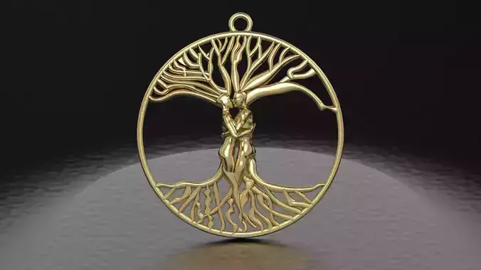 Kiss Pendant Tree of life  