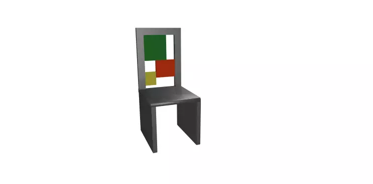 Black chair  3D print model_0