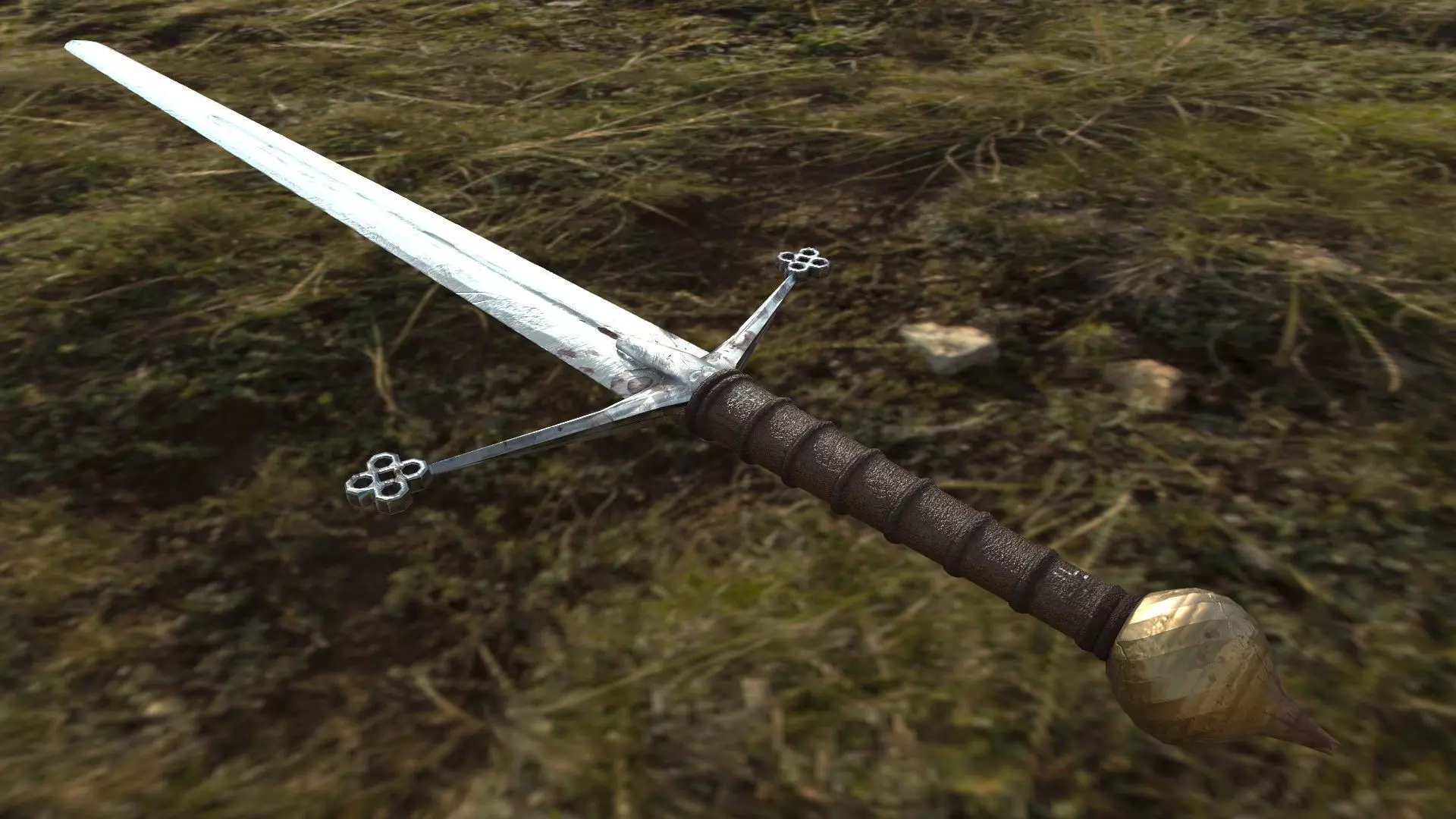 CG Claymore with PBR texture Free low-poly 3D model