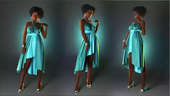Elegant  dress  3D model