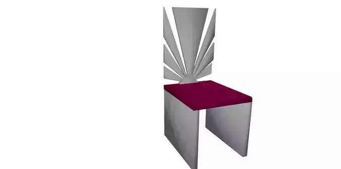 Chair art deco style with seat 3D print model