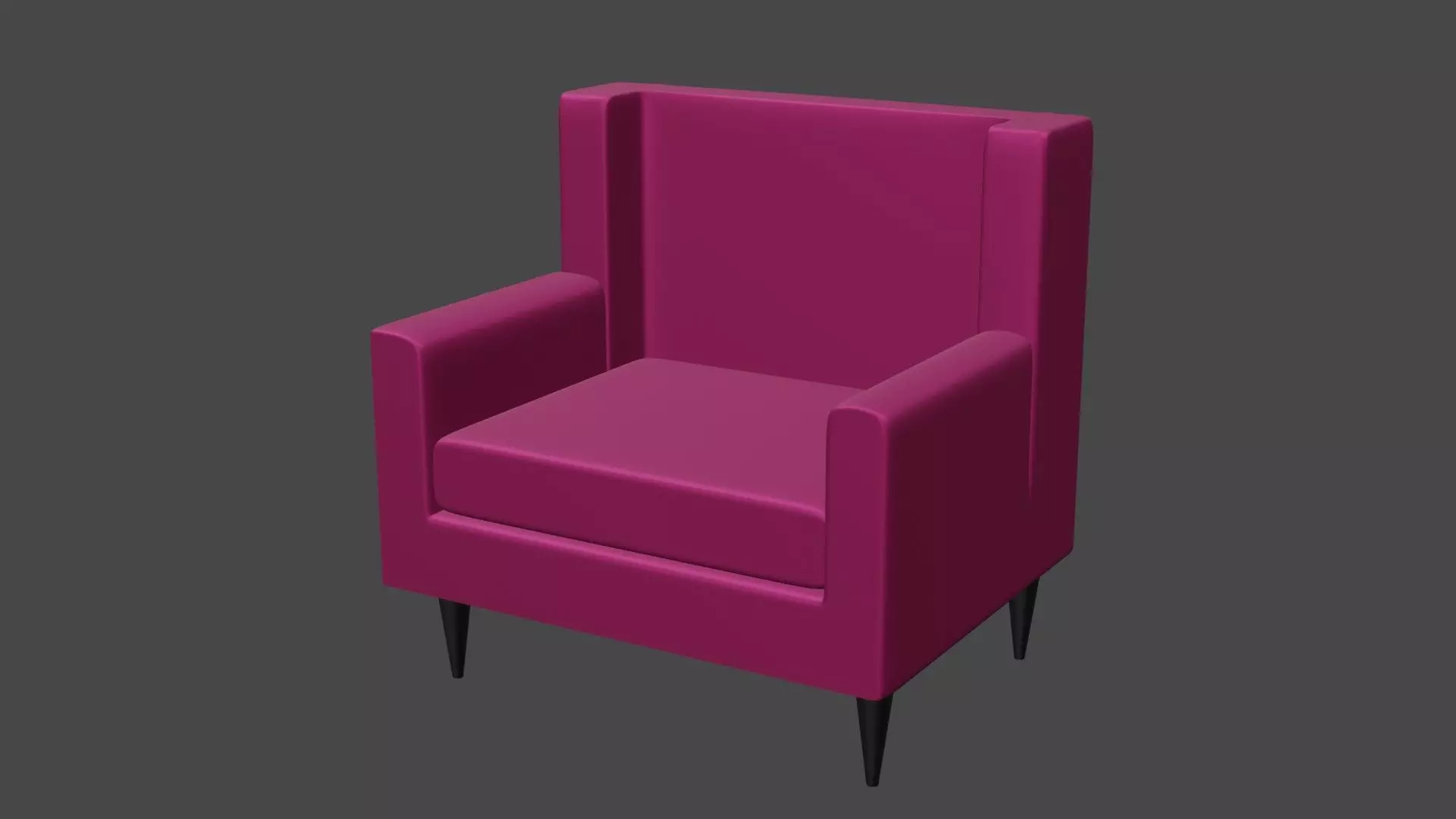 3D sofa chair Low-poly 3D model_0