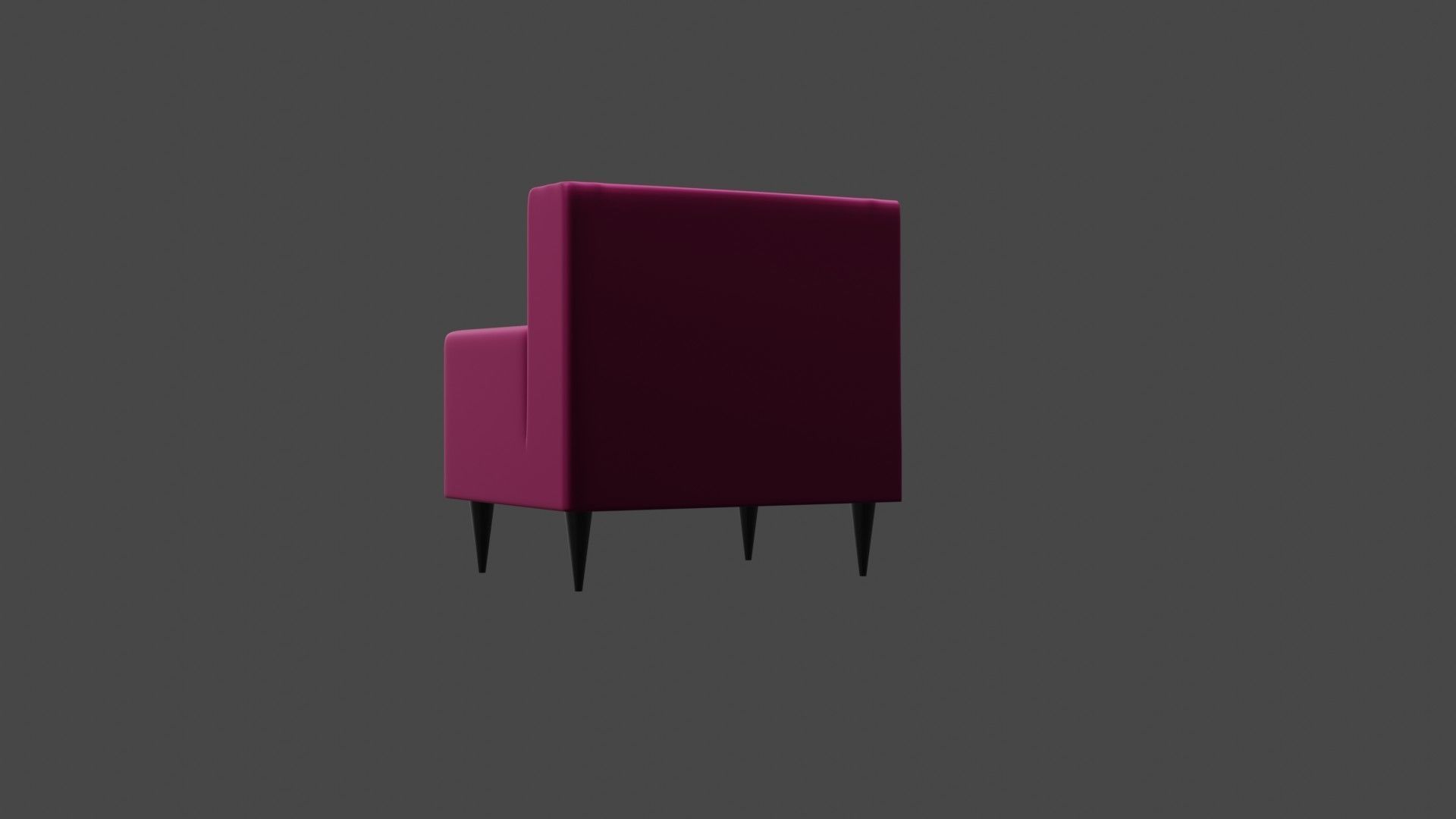 3D sofa chair Low-poly 3D model_3