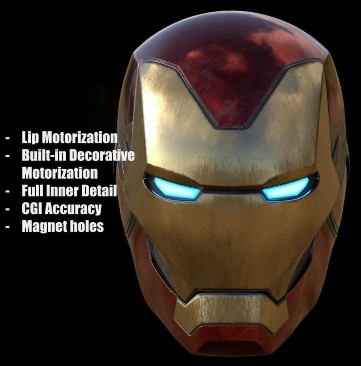 Ironman Mark 85 Helmet 3D Printable Model with Interior Details 3D print model_0
