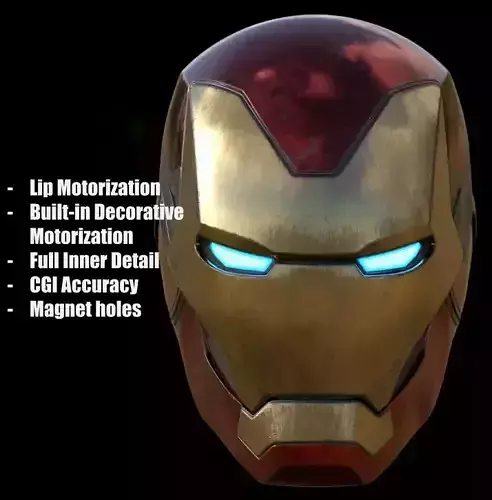 Ironman Mark 85 Helmet 3D Printable Model with Interior Details 3D print model