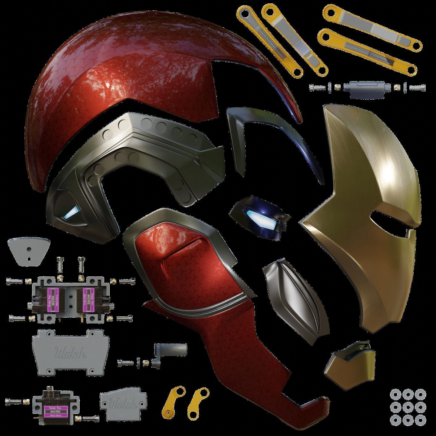 Ironman Mark 85 Helmet 3D Printable Model with Interior Details 3D print model_3