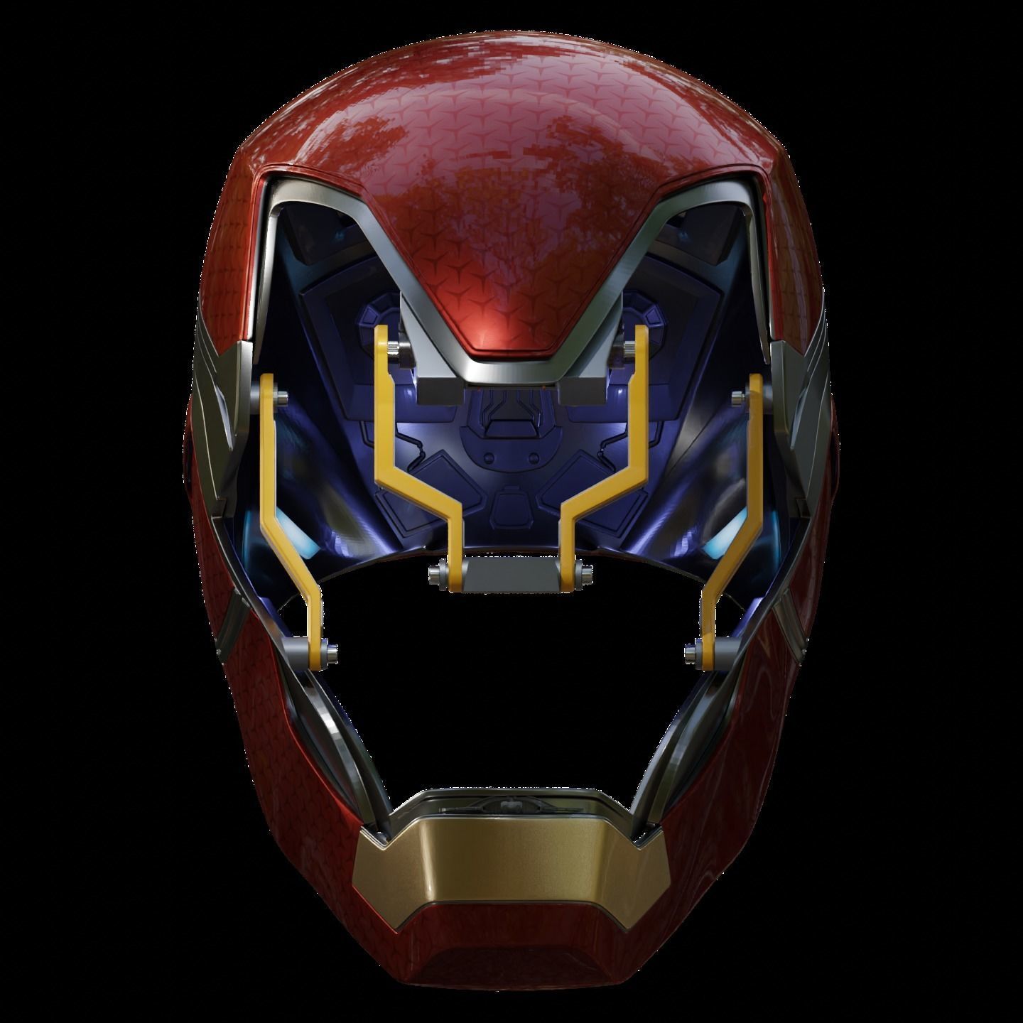 Ironman Mark 85 Helmet 3D Printable Model with Interior Details 3D print model_17