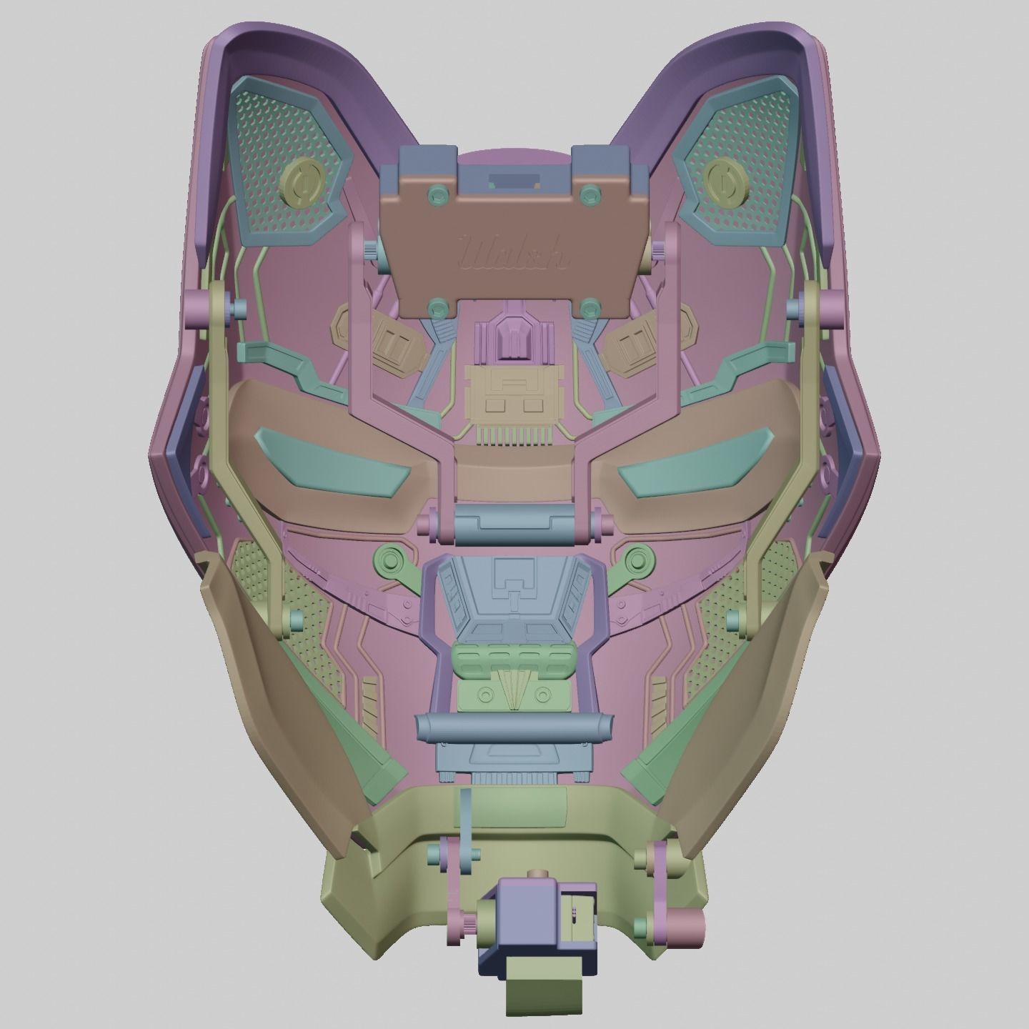 Ironman Mark 85 Helmet 3D Printable Model with Interior Details 3D print model_25