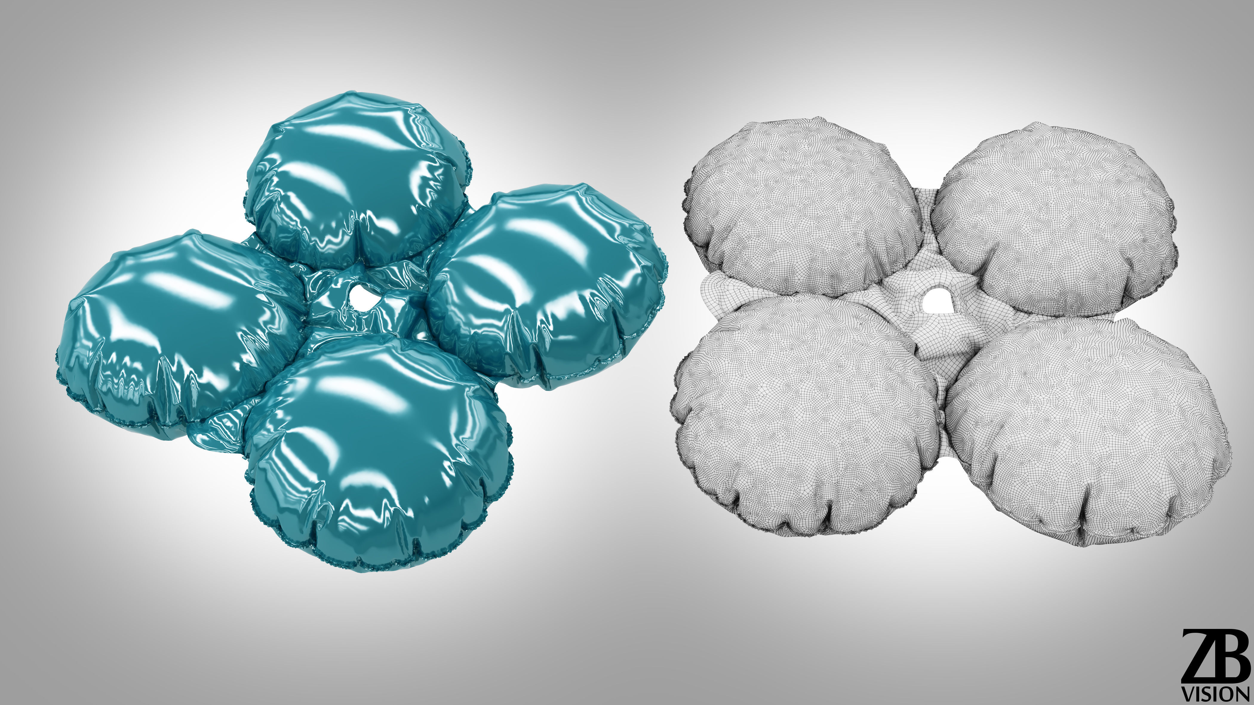 Foil Balloon 3D model_1