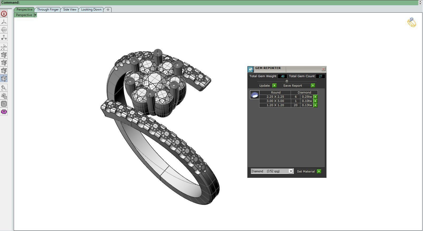 Diamond ring F1 3D print model_14