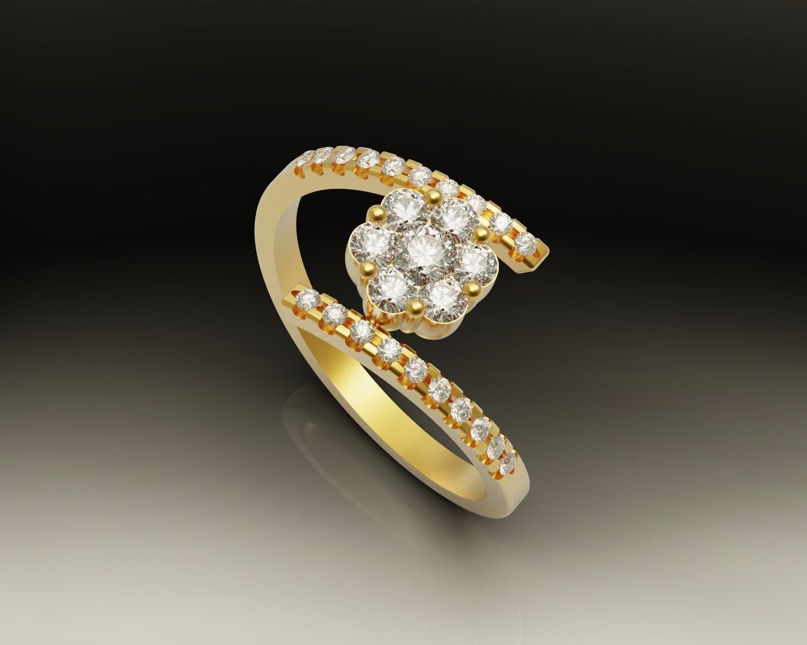 Diamond ring F1 3D print model_5