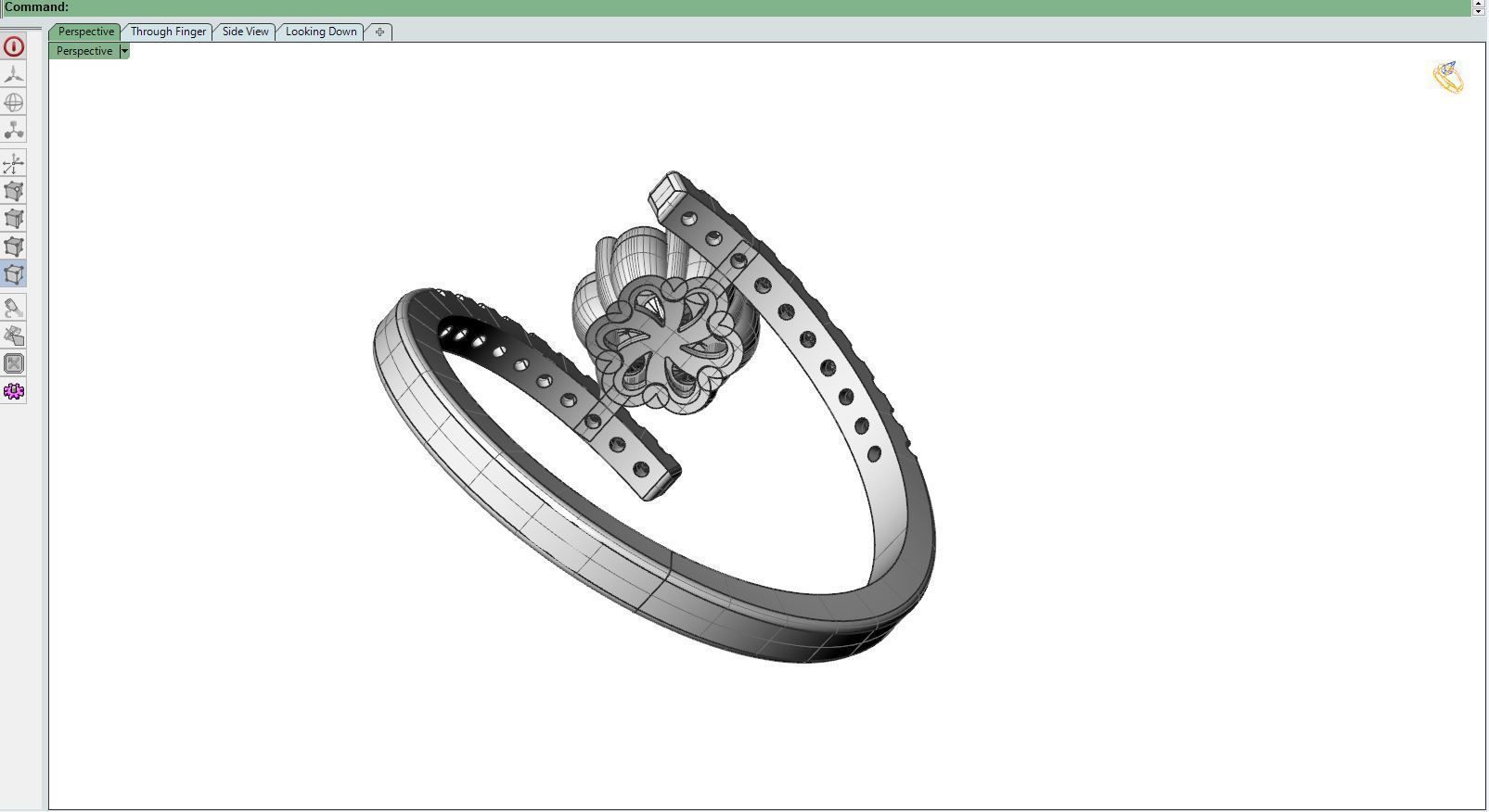 Diamond ring F1 3D print model_13