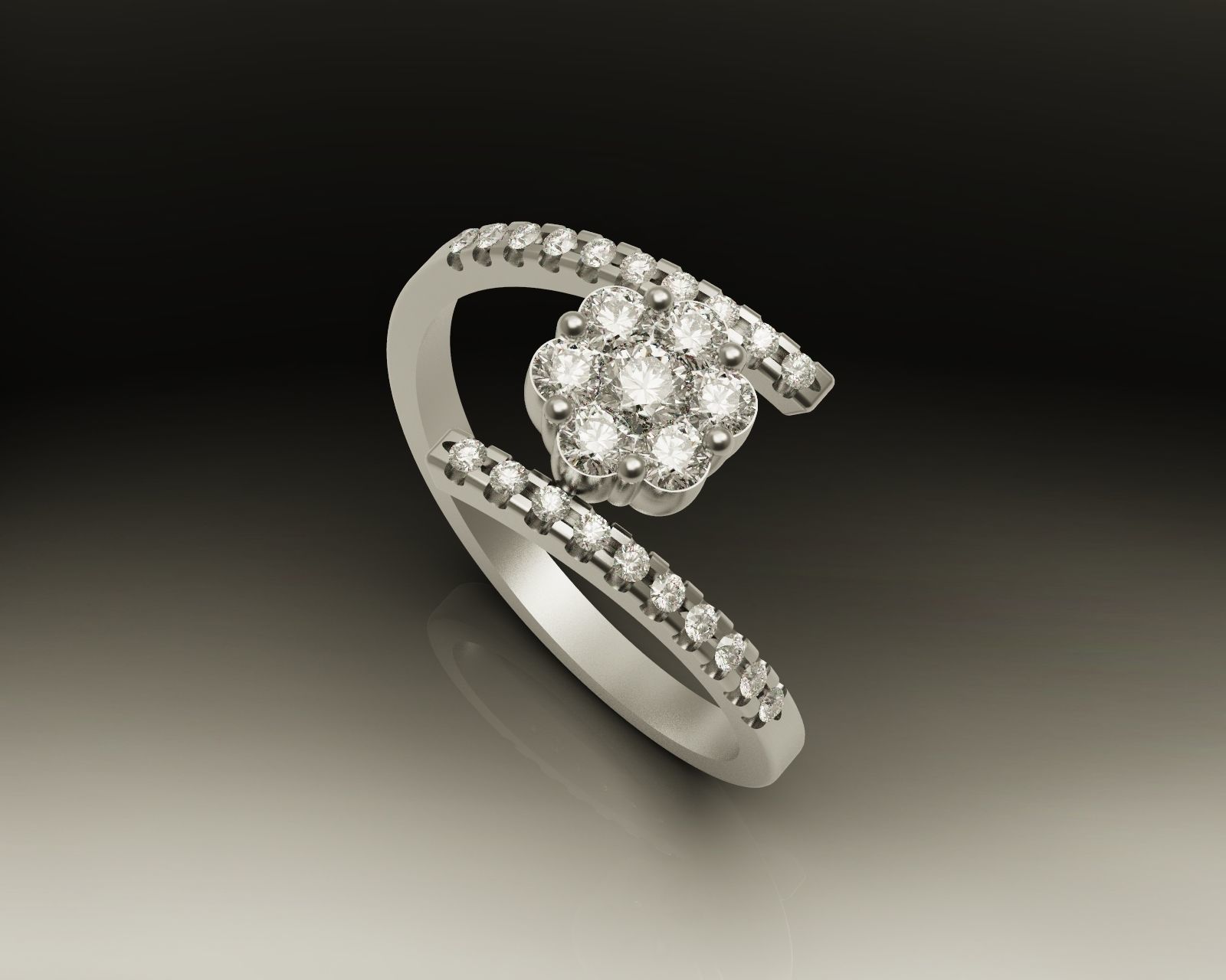 Diamond ring F1 3D print model_7