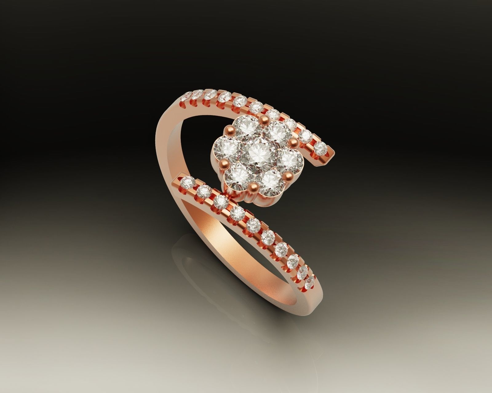 Diamond ring F1 3D print model_3