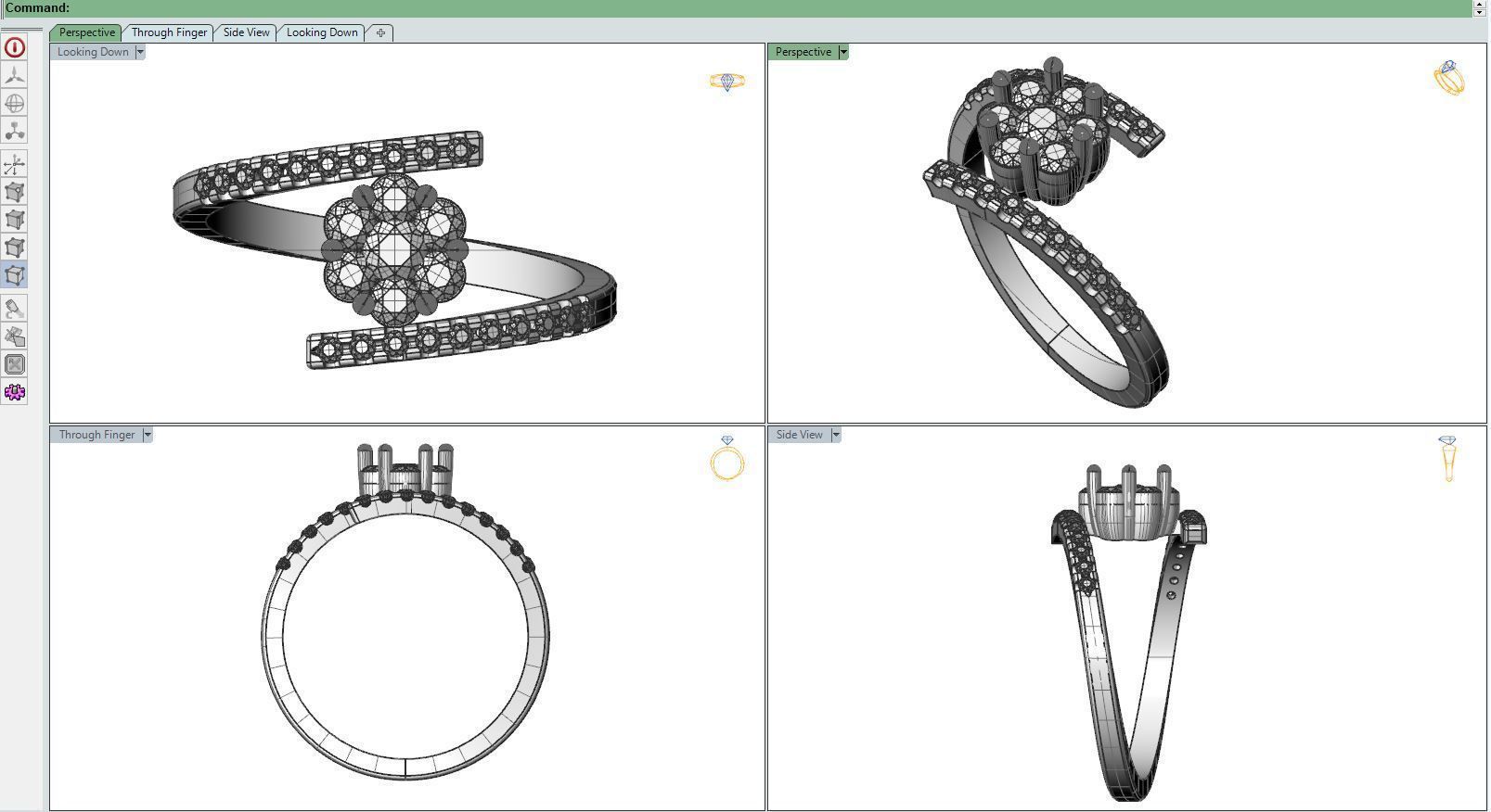 Diamond ring F1 3D print model_9