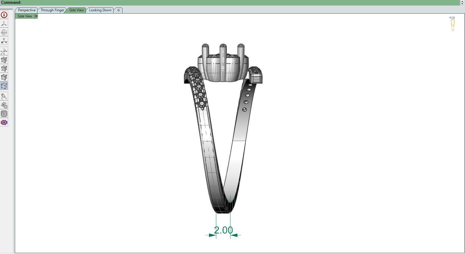 Diamond ring F1 3D print model_12