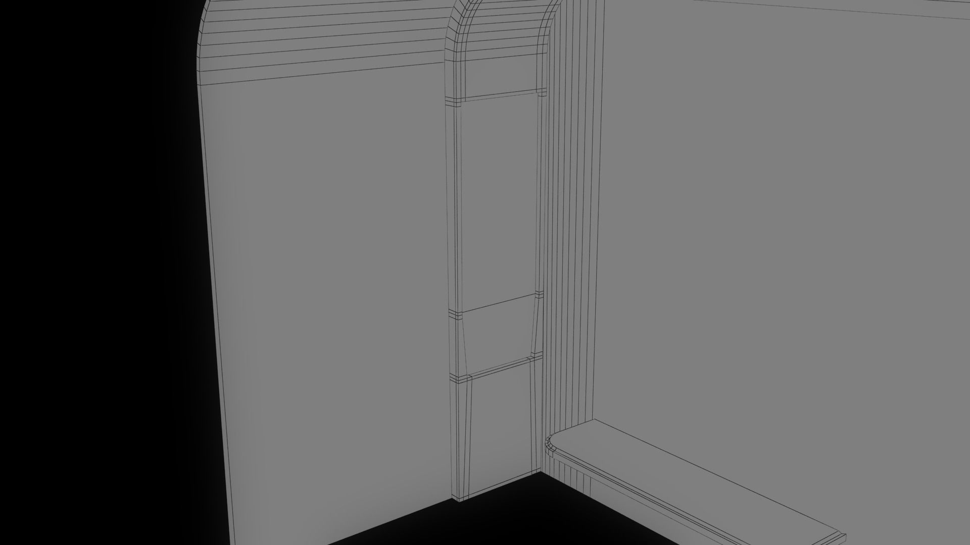 Modern Bus Stop Low-poly 3D model_22