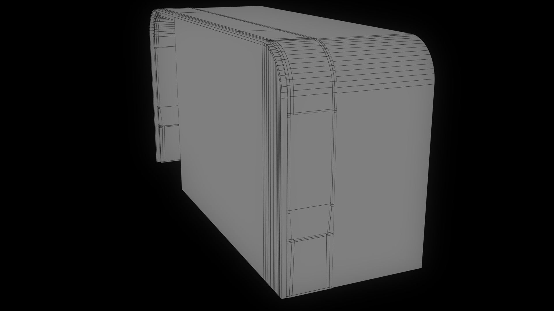 Modern Bus Stop Low-poly 3D model_16