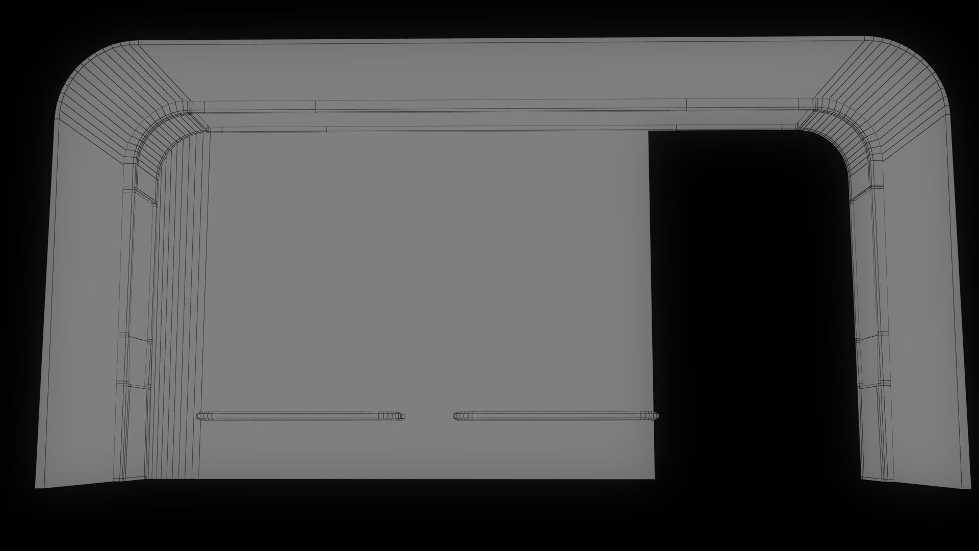 Modern Bus Stop Low-poly 3D model_20