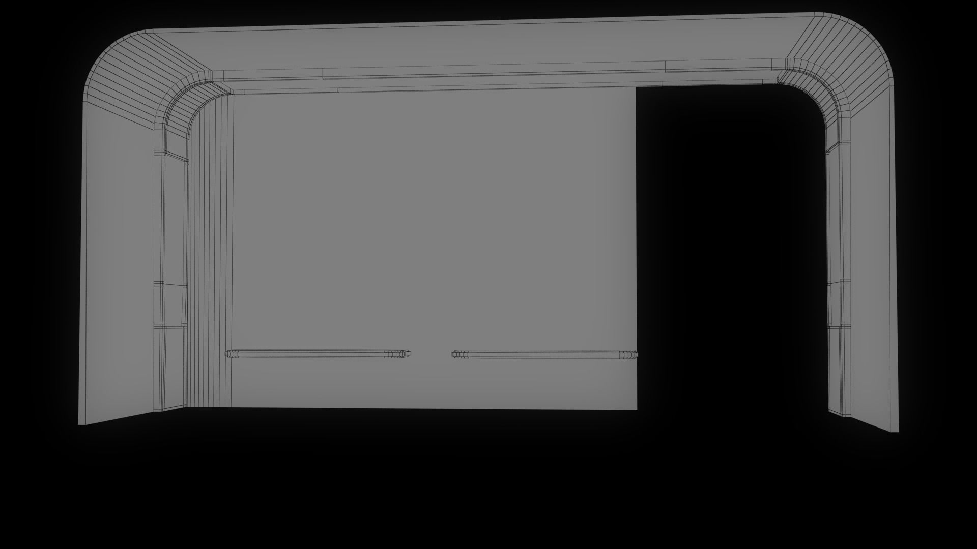 Modern Bus Stop Low-poly 3D model_13