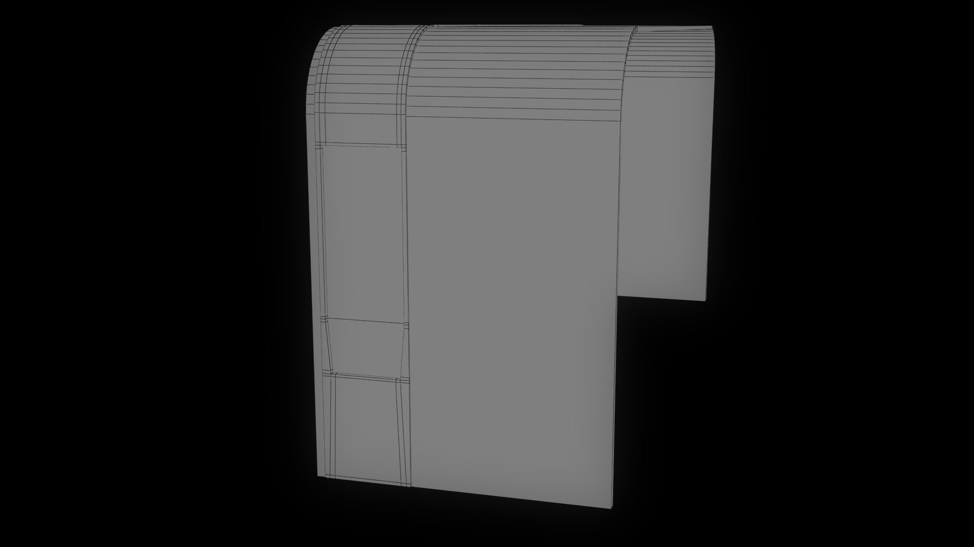 Modern Bus Stop Low-poly 3D model_15