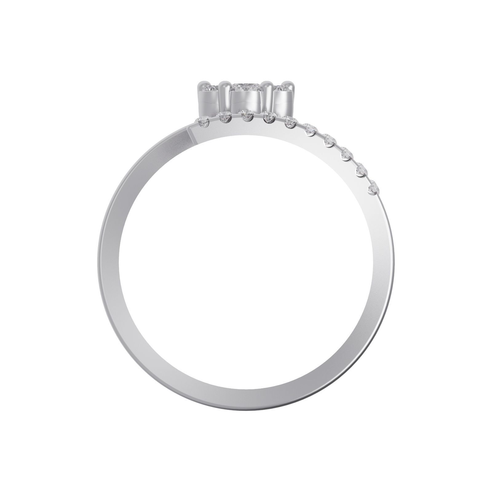 Diamond ring F2 3D print model_8