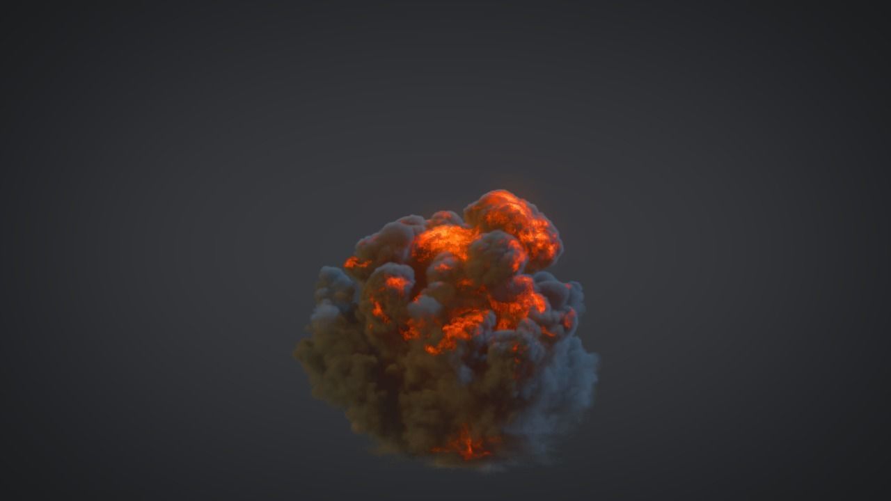 Explosion smoke cloud 3D model_30