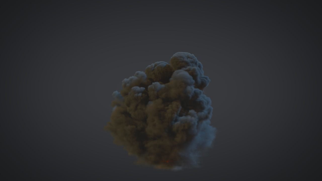 Explosion smoke cloud 3D model_41