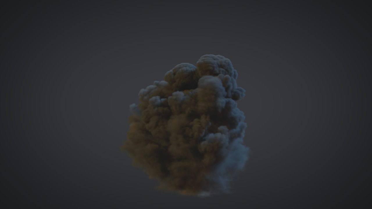 Explosion smoke cloud 3D model_45