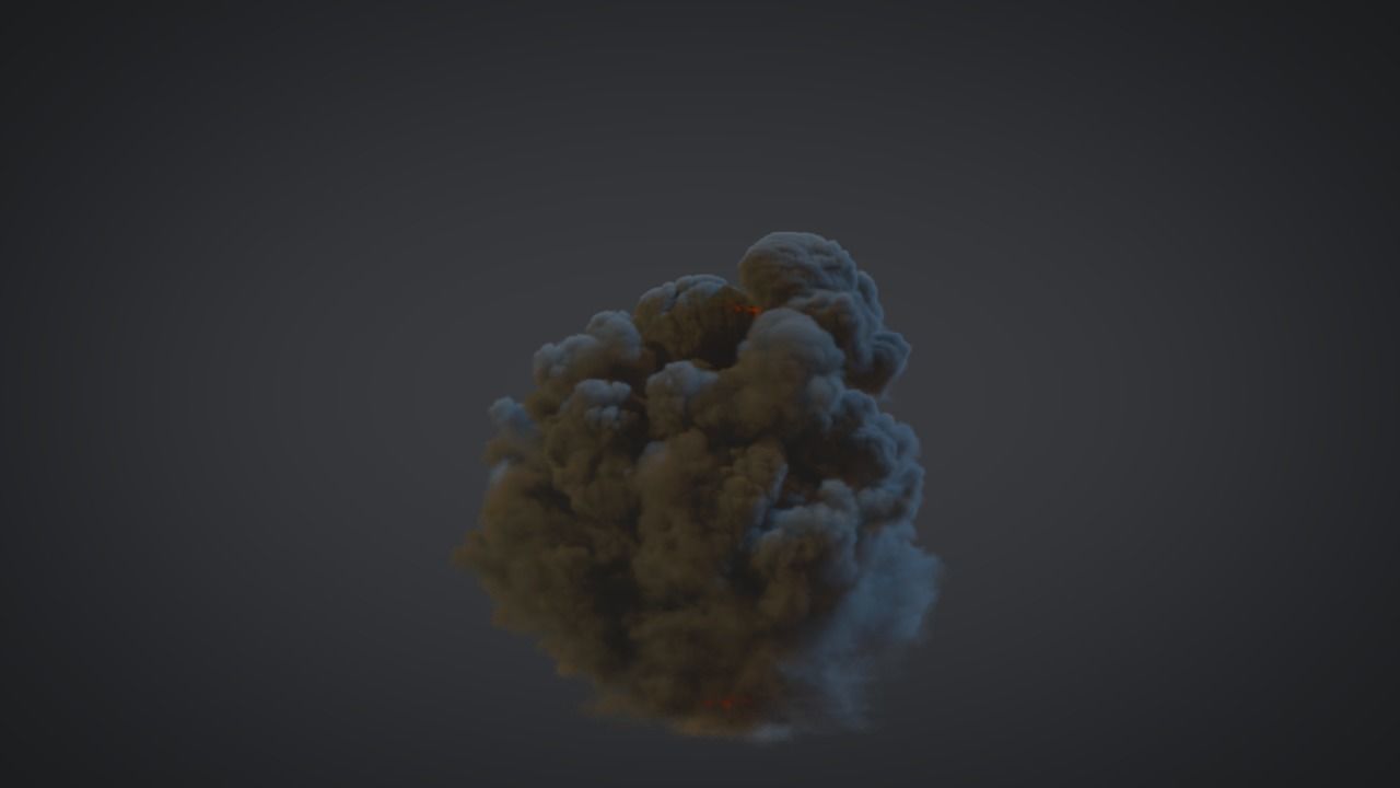 Explosion smoke cloud 3D model_40
