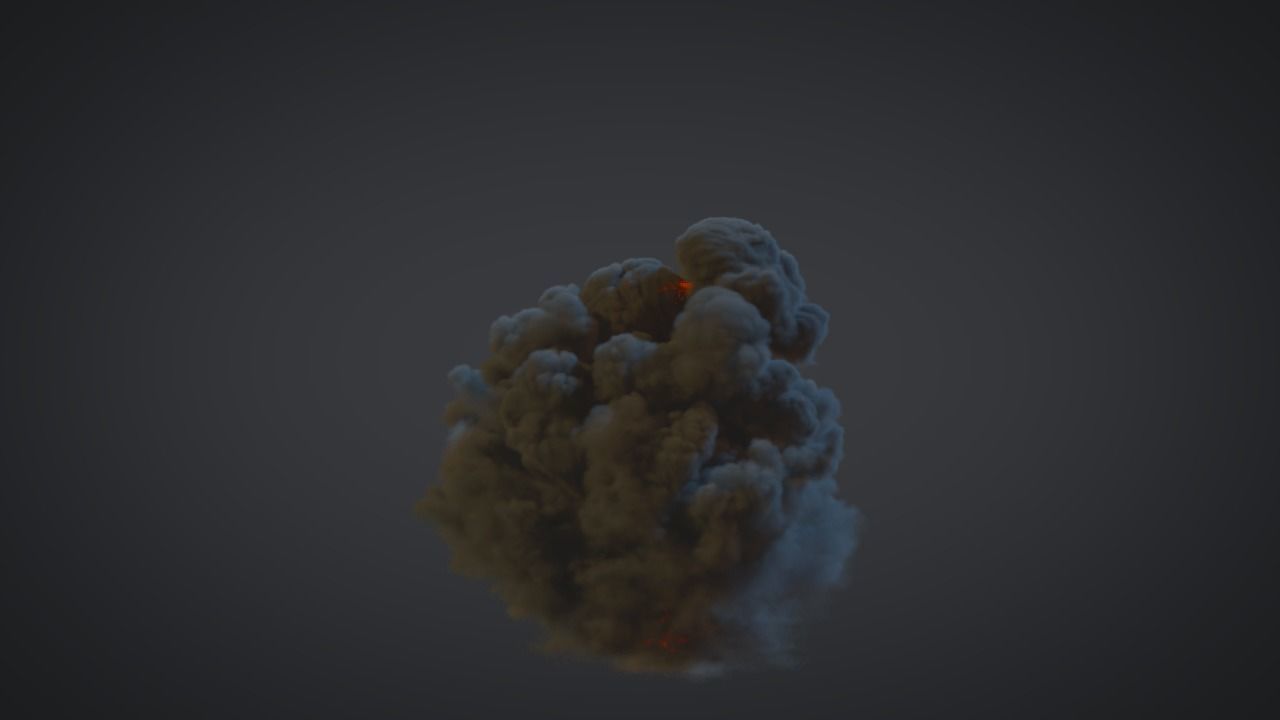 Explosion smoke cloud 3D model_39