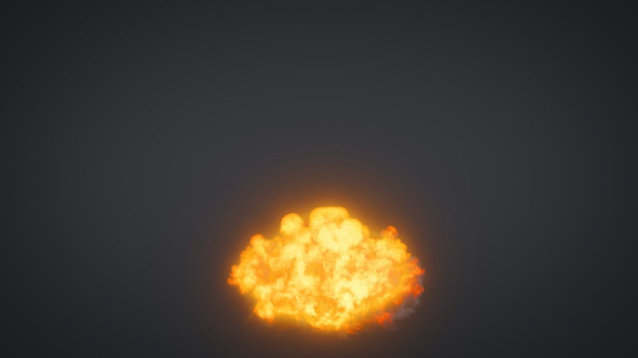 Explosion smoke cloud 3D model_8