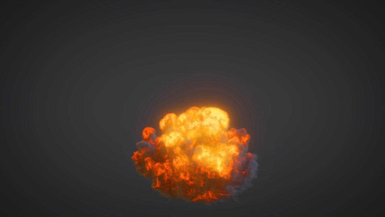 Explosion smoke cloud 3D model_18